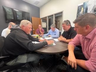 Rep. Finstad meets with city and county officials and local state legislators in Waseca for an overview of emergency management plans for the area amidst widespread flooding in the area. 